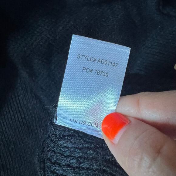 Autumn Daze Black Cowl Neck Long Sleeve Sweater Dress size M - Picture 5 of 10